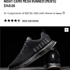 NoBull night camo mesh runners. Size 10.5mens/women’s 12